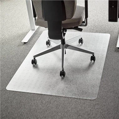Tapis de chaise de bureau rectangulaire en polycarbonate de 46 po x 60 po pour moquette